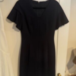 Tahari Navy V-Neck Dress- Size 6